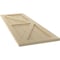 Ekena Millwork True Fit PVC Two Equal Panel Farmhouse Fixed Mount Shutters w/ Z-Bar, Natural Twine , 12W x 62H, PR TFP102FH12X062NT - alternate 5